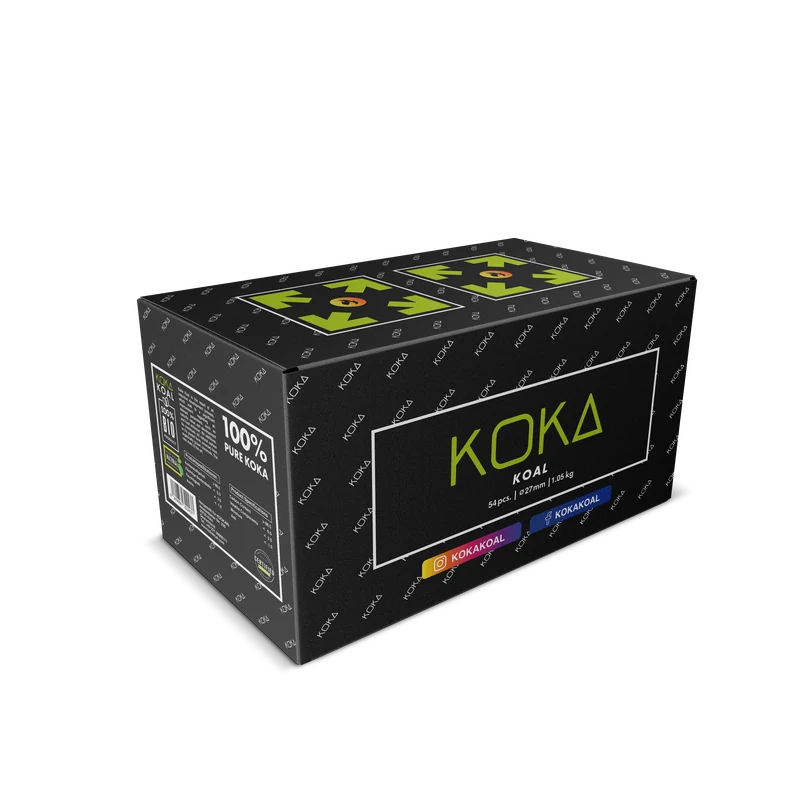 Koka Koal Shisha-Naturkohle Freisteller für den Produktbereich